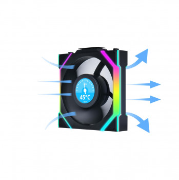 Lian Li UNI FAN SL WIRELESS LCD 3x120mm Siyah Kasa Fanı (G99.12SLLCD1W3B.00)
