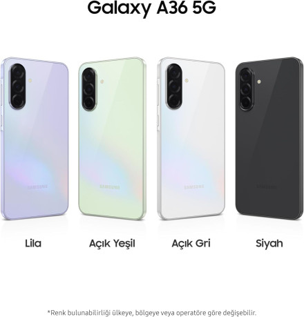 SAMSUNG GALAXY A36 5G 128GB 8GB RAM SIYAH CEP TELE
